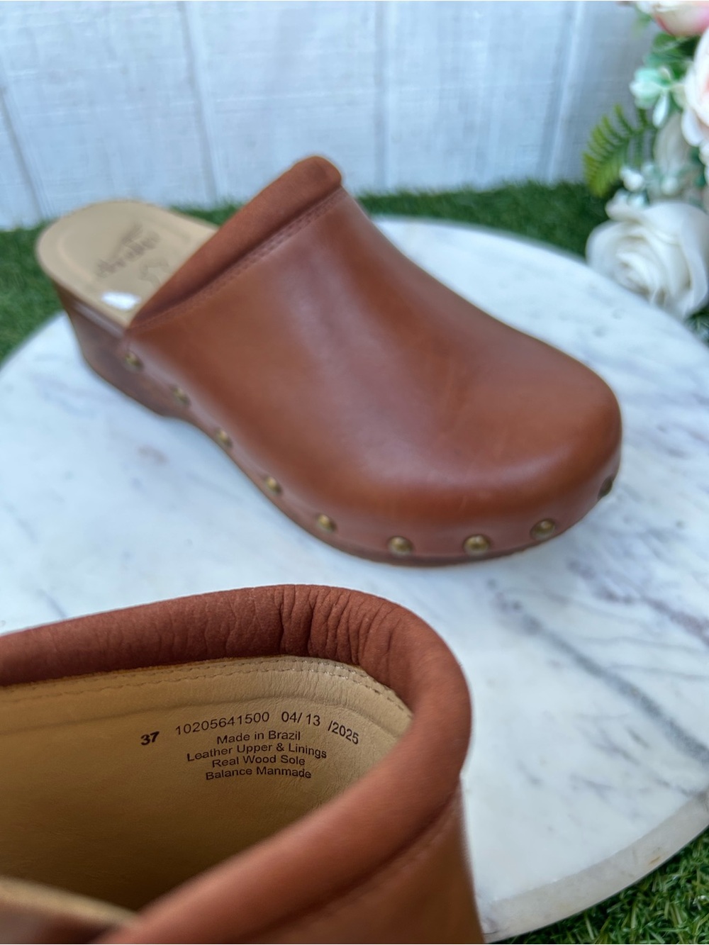 Dansko Andie 
$220 women size 37 US 6-6.5 gently used
Color Tan Calf Mule - Picture 9 of 16